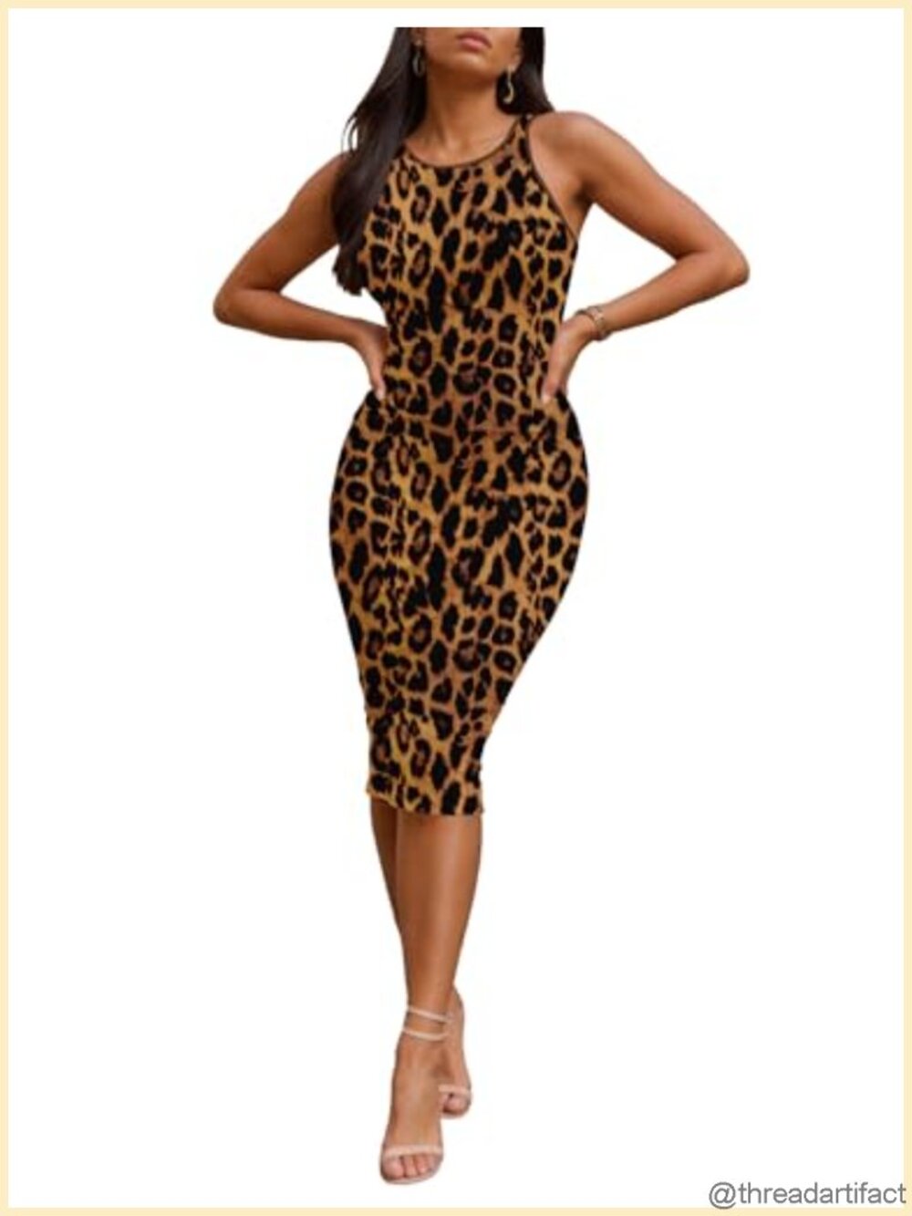 Women's Sexy Tank Top Bodycon Pencil Midi Dress Sleeveless Club Night Out